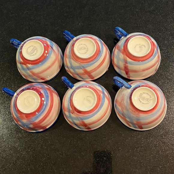 Vernon Ware Vintage Coffee Cups - Calico Plaid - Picture 3 of 8